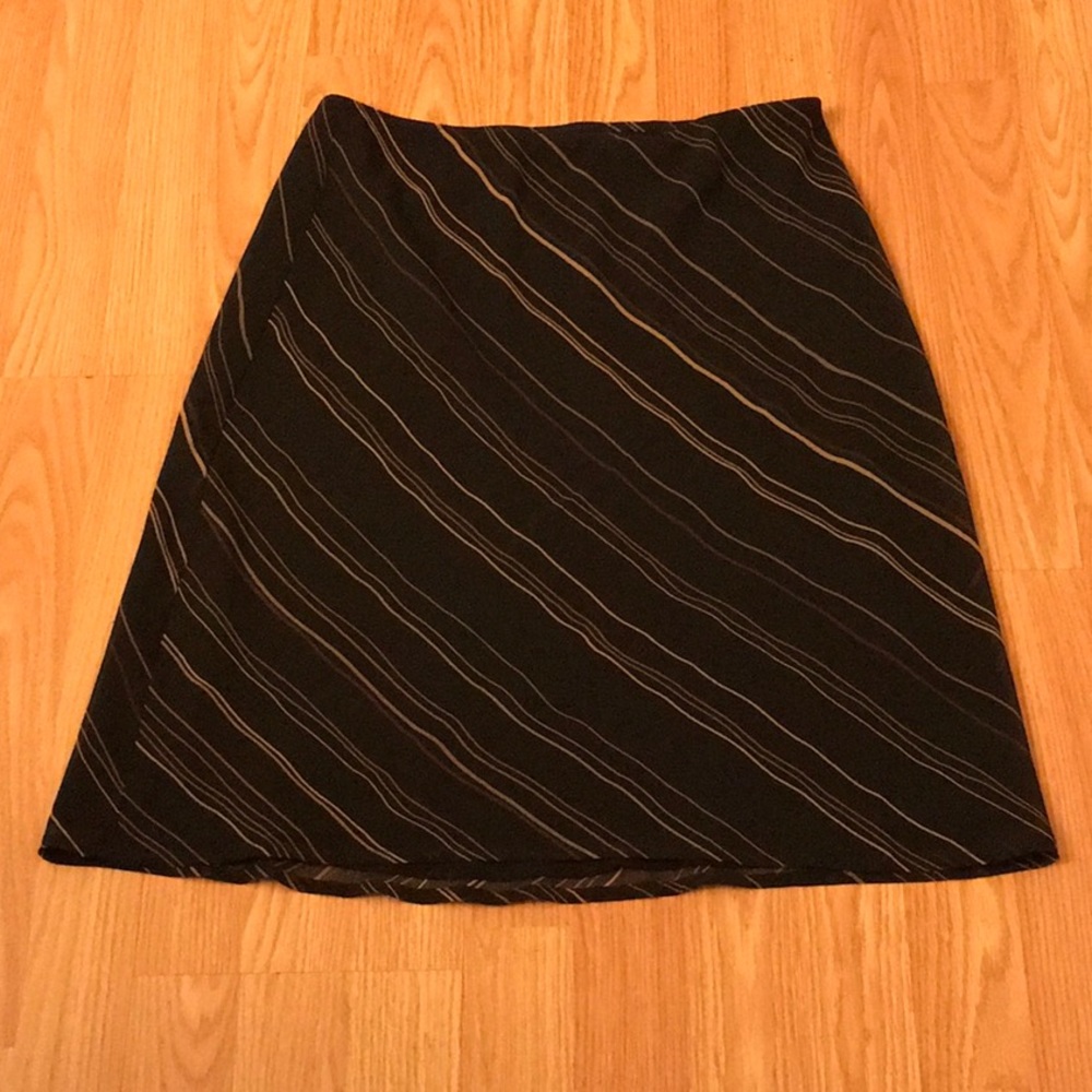 Black and Tan Striped Skirt by Express